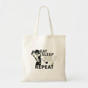 Eat Sleep Golf Repeat Funny  for Golfers Tote Bag