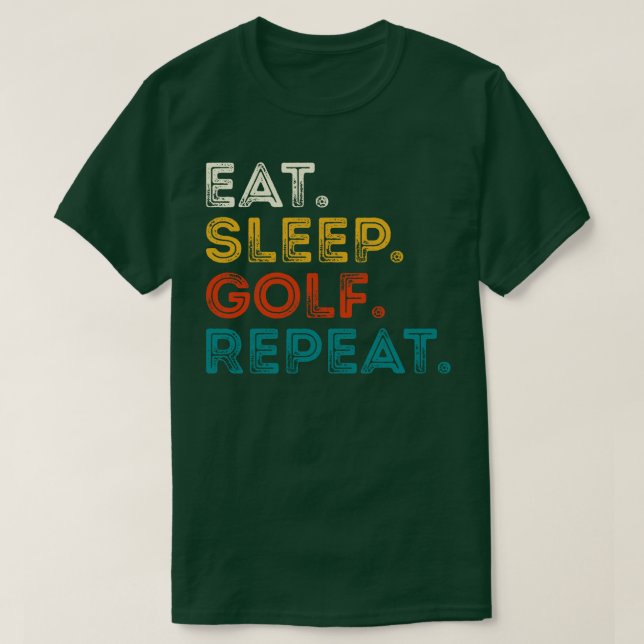 Eat Sleep Golf Repeat T-Shirt (Design Front)