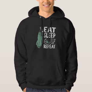 Eat Sleep Golf Repeat Vintage Golfer Golfing Outfi Hoodie