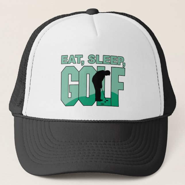 Eat Sleep Golf Trucker Hat (Front)