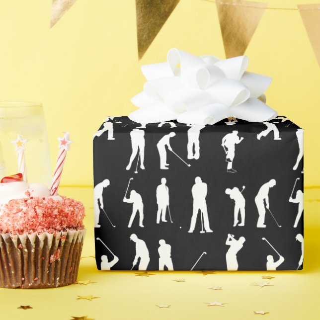 Eat Sleep Golf Wrapping Paper (Birthday Party)