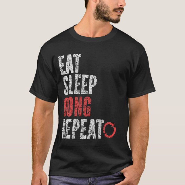 Eat Sleep Gong Repeat T-Shirt (Front)