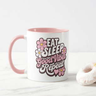 Eat Sleep Good Vibes Repeat Mug