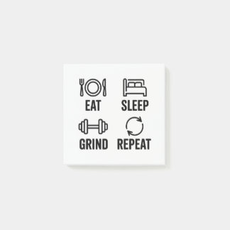 Eat. Sleep. Grind. Repeat Post-it Notes
