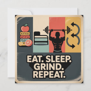 Eat. Sleep. Grind. Repeat Thank You Card