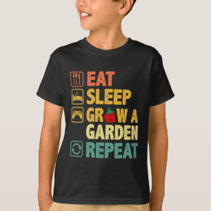 Eat Sleep Grow A Garden Repeat Funny Game Gamer T-Shirt