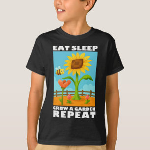 Eat Sleep Grow A Garden Repeat Gamer Style  T-Shirt