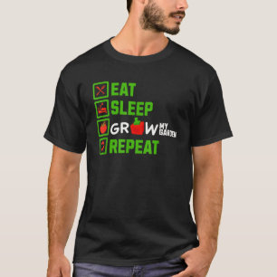 EAT Sleep Grow My Garden Repeat Boys Girls Gamer G T-Shirt