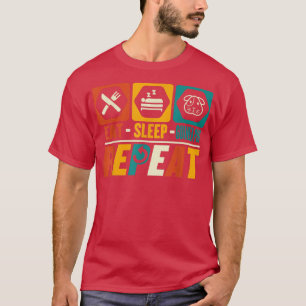 Eat Sleep Guinea Pig Repeat  Funny Guinea Pig Pet  T-Shirt
