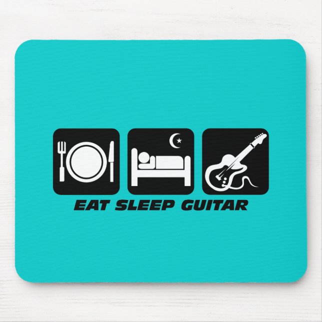 eat sleep guitar mouse mat (Front)
