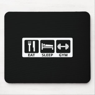 Eat Sleep Gym Fitness Trainer Workout Gift  Mouse Mat