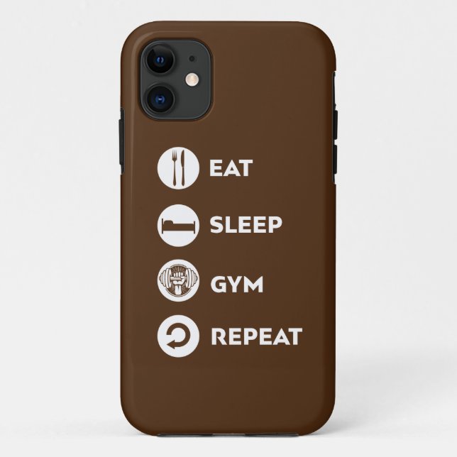 EAT SLEEP GYM REPEAT  Case-Mate iPhone CASE (Back)