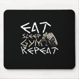Eat Sleep Gym Repeat Funny Quote Mouse Mat