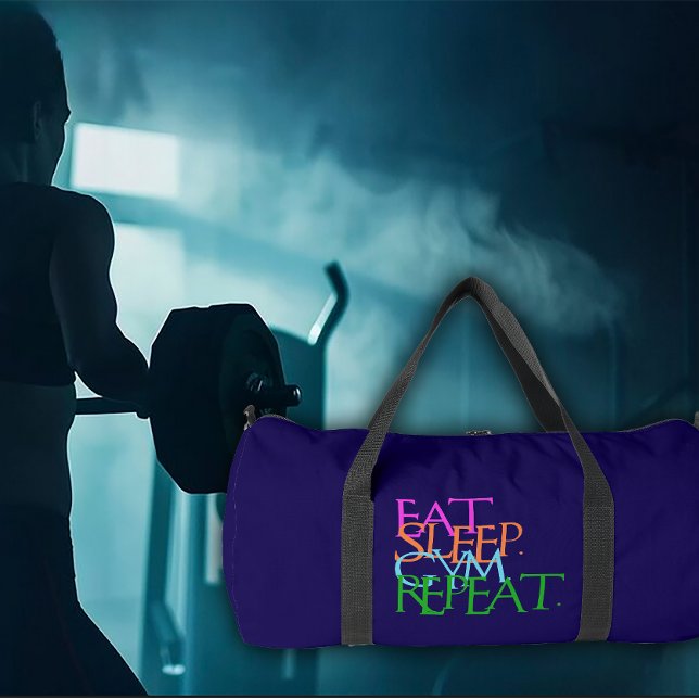 Eat. Sleep. Gym. Repeat. Gym Gear Duffle Bag (Creator Uploaded)