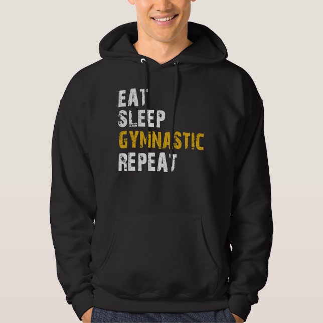 eat sleep gymnastic repeat hoodie (Front)