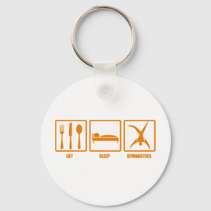 Eat Sleep Gymnastics Key Ring