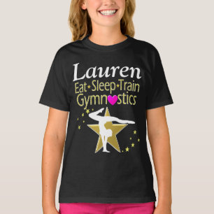 EAT SLEEP GYMNASTICS PERSONALIZED T SHIRT