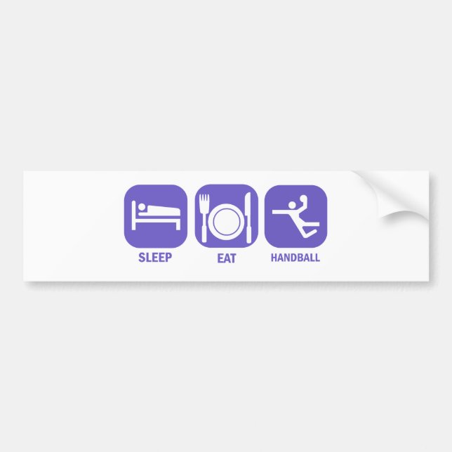 eat sleep handball bumper sticker (Front)
