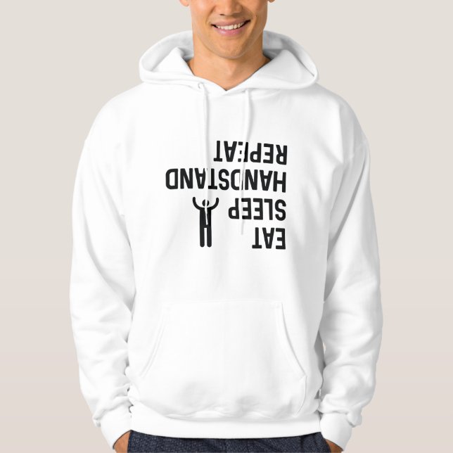 Eat Sleep Handstand Repeat Hoodie (Front)
