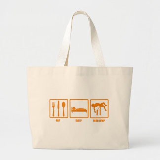 Eat Sleep High Jump Large Tote Bag