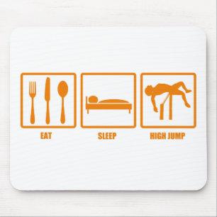 Eat Sleep High Jump Mouse Mat