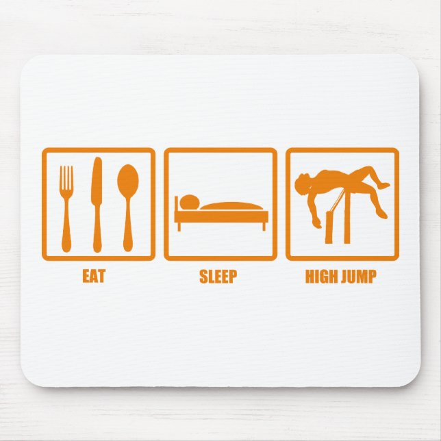 Eat Sleep High Jump Mouse Mat (Front)
