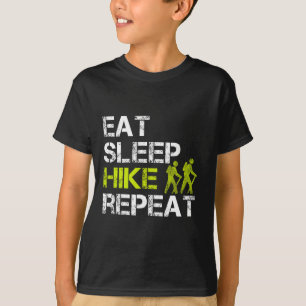 Eat Sleep Hike Repeat Funny Hiking T-Shirt
