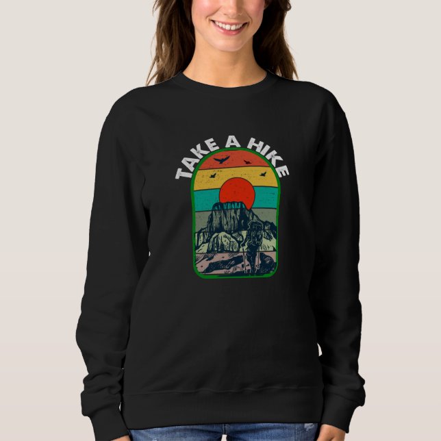 Eat Sleep Hike Repeat funny Sweatshirt (Front)