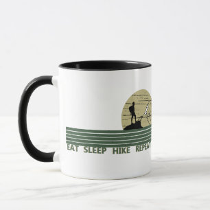 eat sleep hike repeat hiking wild mug
