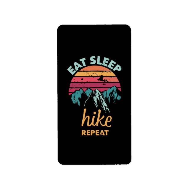 Eat, Sleep, Hike, Repeat Label (Front)