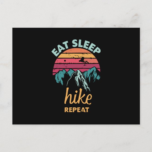 Eat, Sleep, Hike, Repeat Postcard (Front)