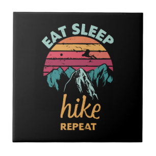 Eat, Sleep, Hike, Repeat Tile