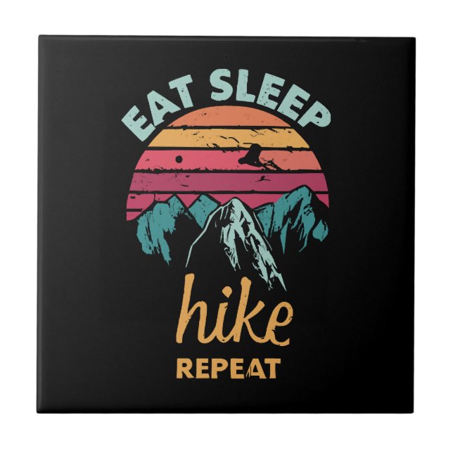 Eat, Sleep, Hike, Repeat Tile (Front)