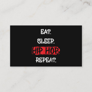 Eat Sleep Hip Hop Repeat Old School Rap 90s Gift Business Card