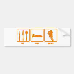 Eat Sleep Hockey Bumper Sticker