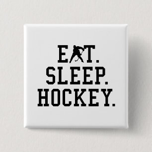 Eat Sleep Hockey - Hockey Lovers 15 Cm Square Badge