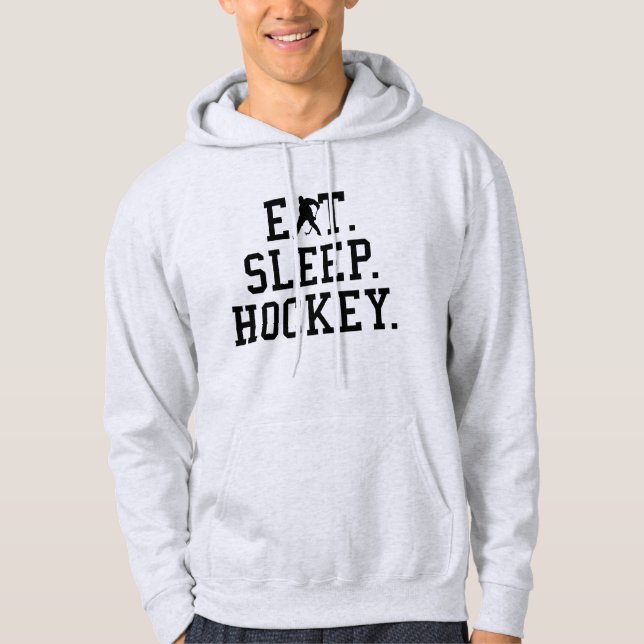 Eat Sleep Hockey - Hockey Lovers   Hoodie (Front)