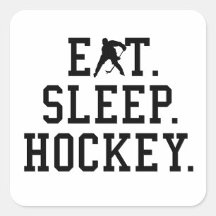 Eat Sleep Hockey - Hockey Lovers       Hoodie Square Sticker