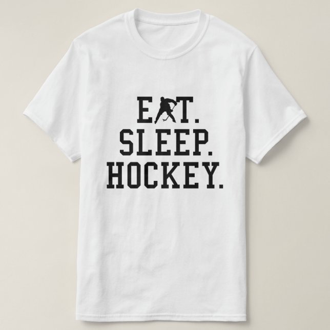 Eat Sleep Hockey - Hockey Lovers  T-Shirt (Design Front)