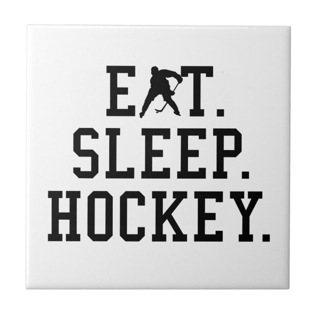 Eat Sleep Hockey - Hockey Lovers         Tile (Front)