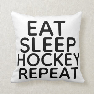 Eat Sleep Hockey Pillow Christmas Present