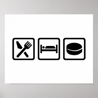 Eat Sleep Hockey Poster