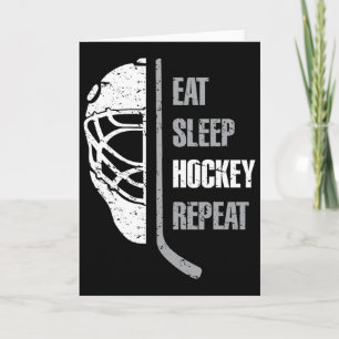 Eat Sleep Hockey Repeat Christmas For Teen Adult H Card