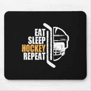 Eat Sleep Hockey Repeat Christmas For Teen Adult H Mouse Mat