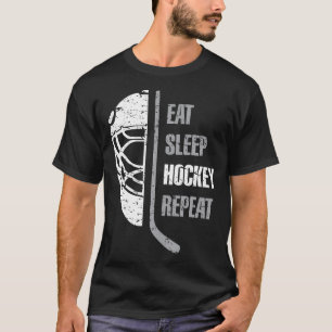 Eat Sleep Hockey Repeat Christmas For Teen Adult H T-Shirt