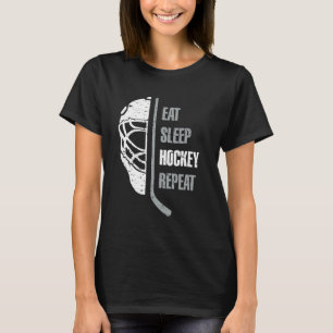 Eat Sleep Hockey Repeat Christmas For Teen Adult H T-Shirt