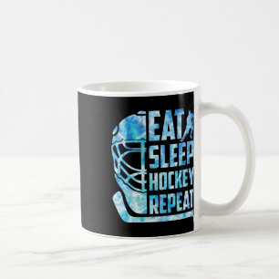 Eat Sleep Hockey Repeat Funny Adult Coach Player M Coffee Mug