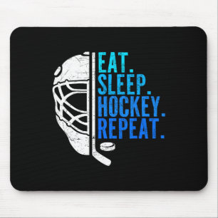 Eat Sleep Hockey Repeat Funny Boys Hockey Player  Mouse Mat