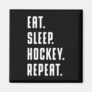 Eat Sleep Hockey Repeat Funny Graphic For Women &a Magnet
