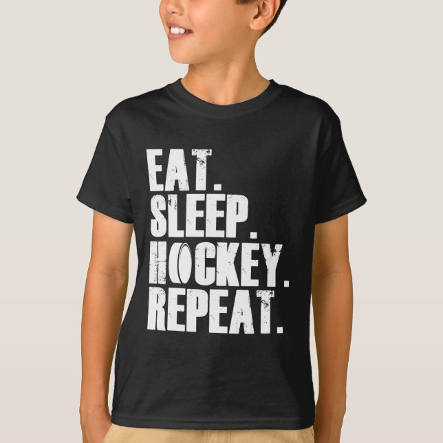 Eat Sleep Hockey Repeat Gift Shirt Men  (Front)